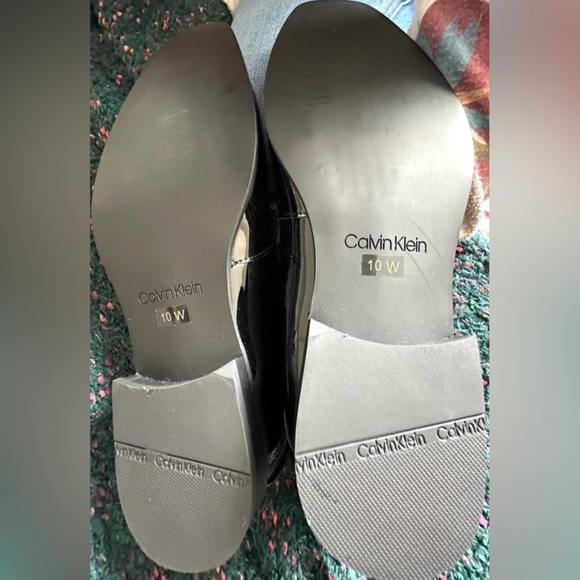 Calvin Klein Bernard Patent Leather Loafers NWT Black Slip-On Size 10 Wide main image 8